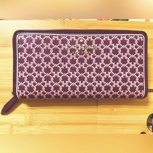 🥳 Kate Spade Continental Wallet in Spade Link Pink Multi!